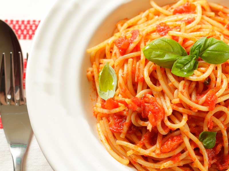 Spaghetti-Sauce-Tomate maison repas préparés bouffe tout traiteur